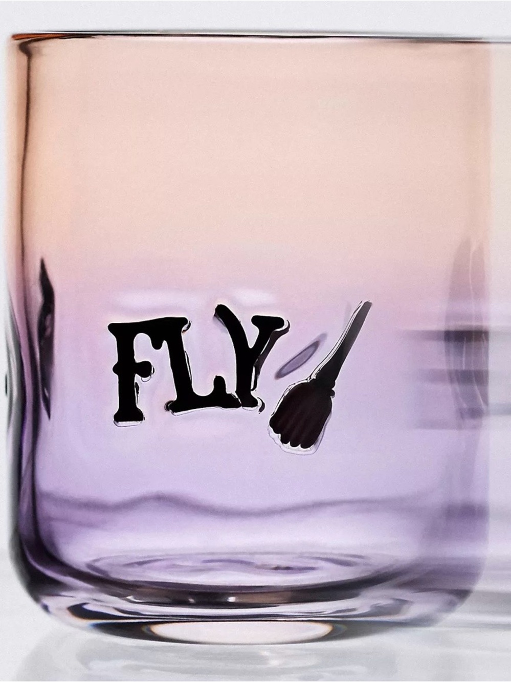 Anthropologie Halloween Mystic Icon Juice Glass Fly  17.9 Oz NWT
